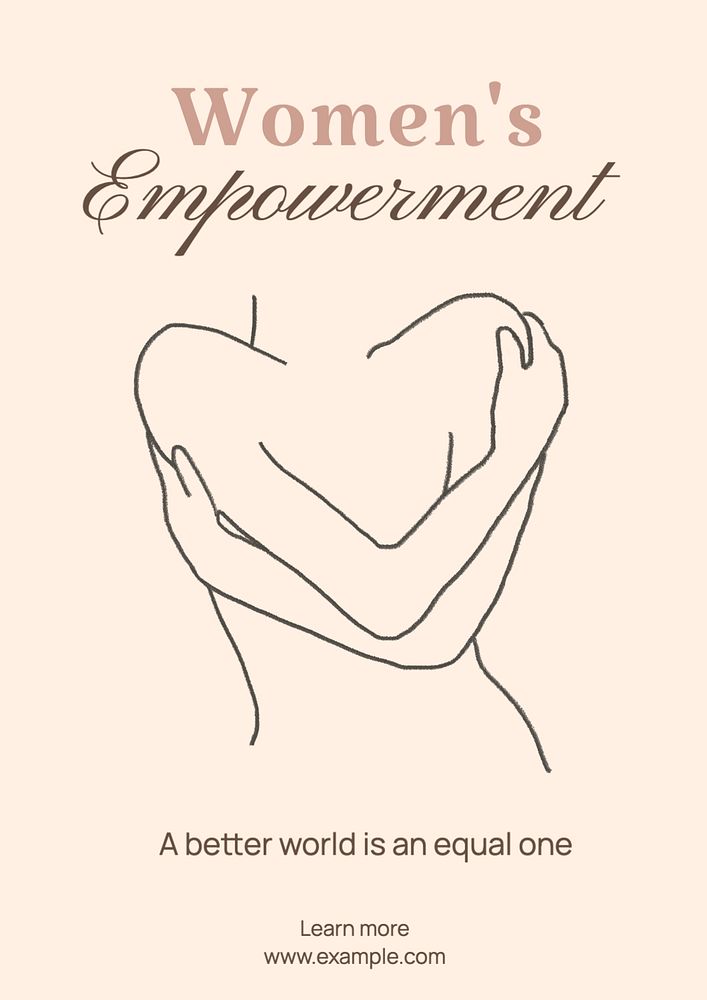 Women's empowerment poster template