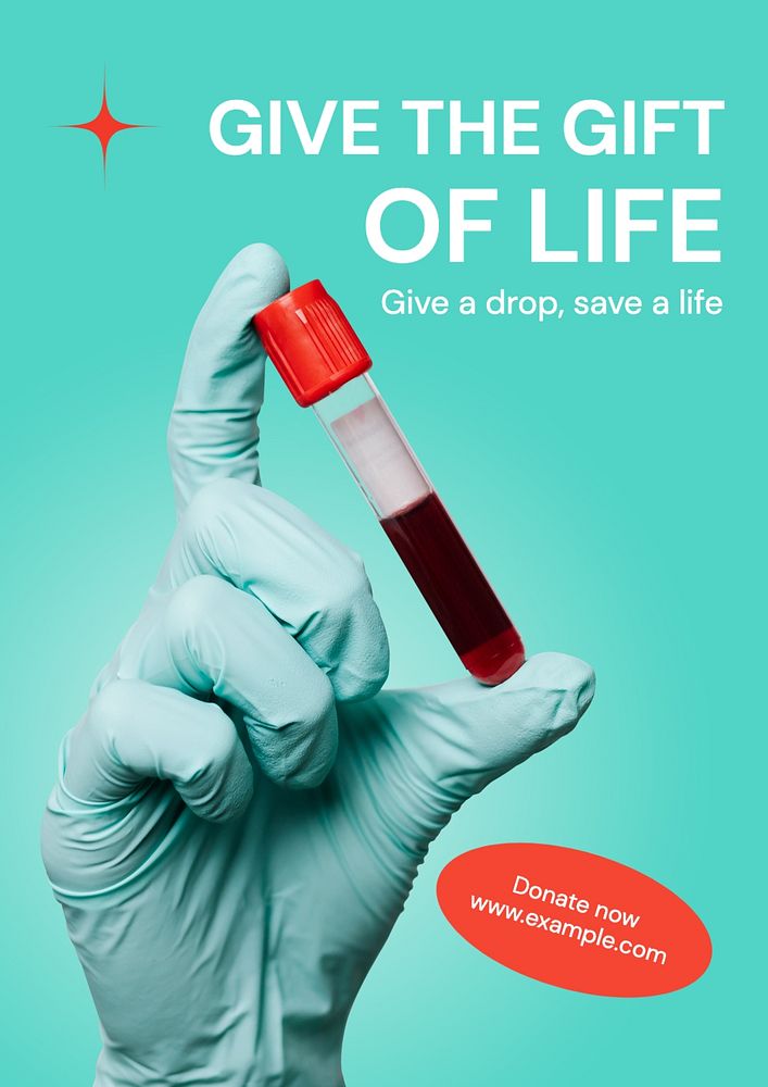 Blood donation poster template