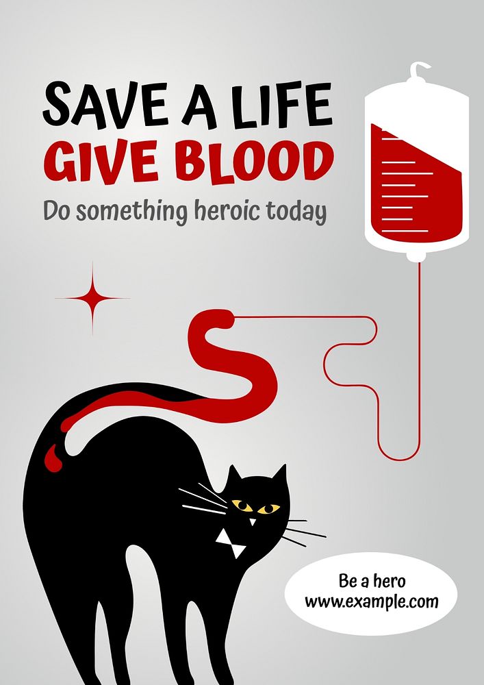 Blood donation poster template