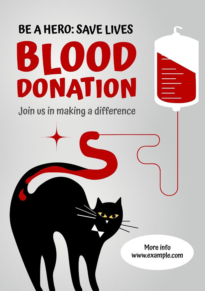 Blood donation poster template