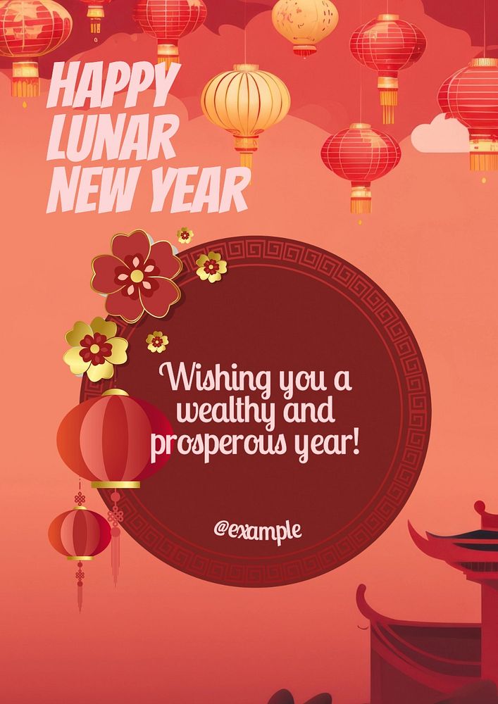 Lunar New Year poster template