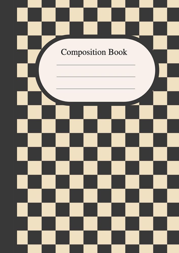 Composition book planner template, editable design