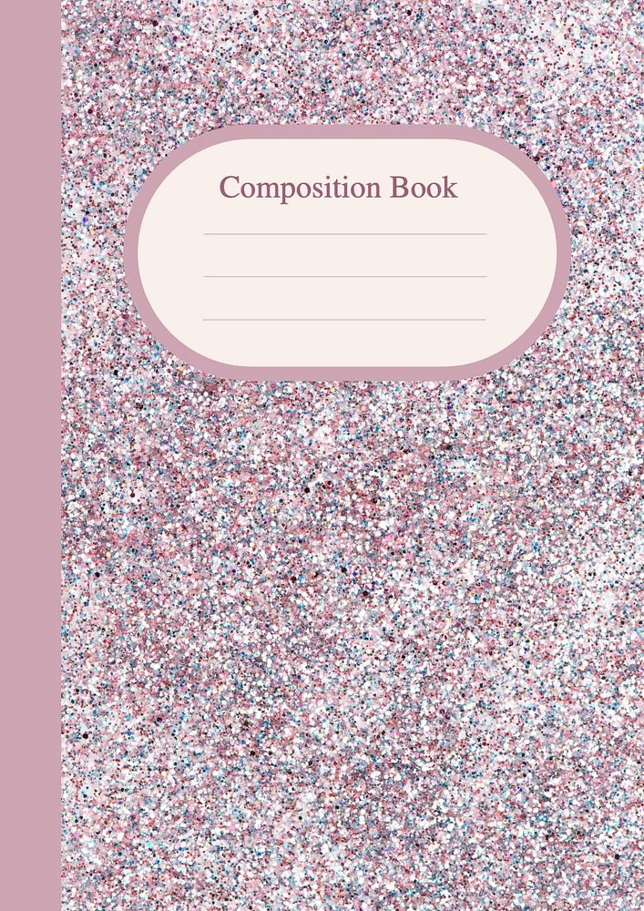 Composition book planner template, editable design