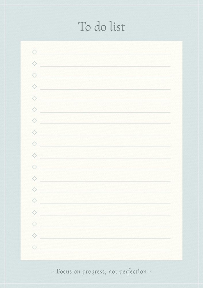 To do list planner template, editable design