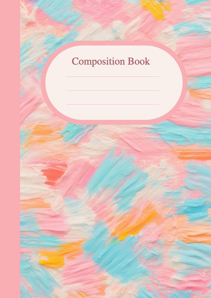 Composition book planner template, editable design