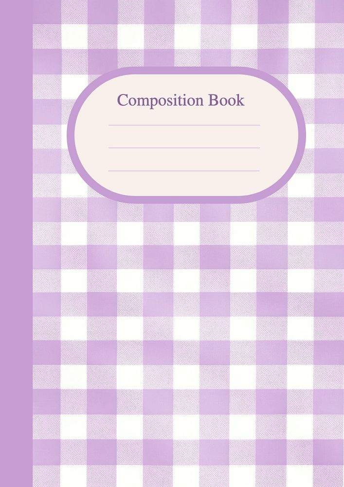 Composition book planner template, editable design