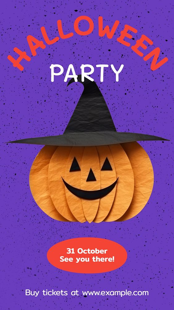 Halloween party Instagram story template