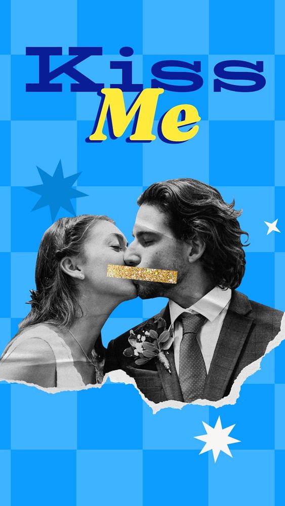 Kiss me Instagram story template