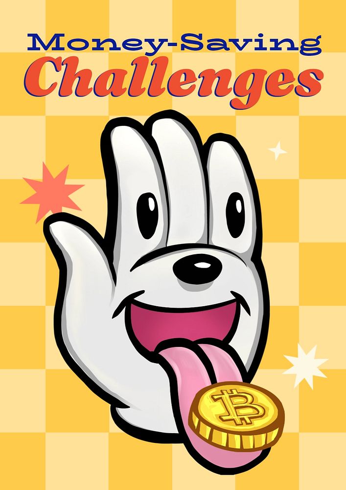 Money challenges poster template