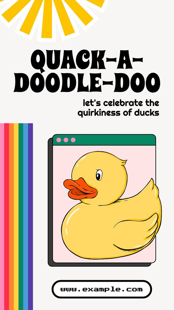 Duck celebrate Instagram story template