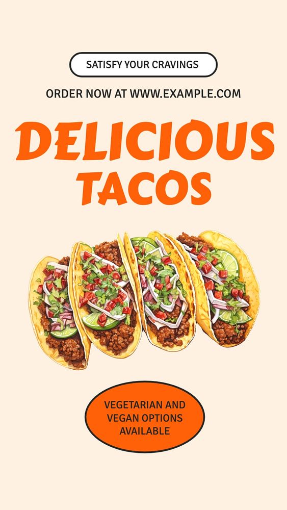 Delicious tacos Instagram story template