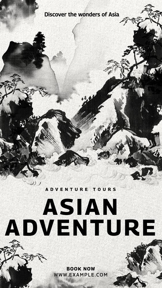 Asian adventure Facebook story template