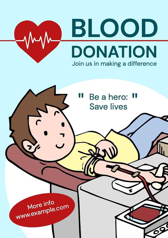 Blood donation poster template