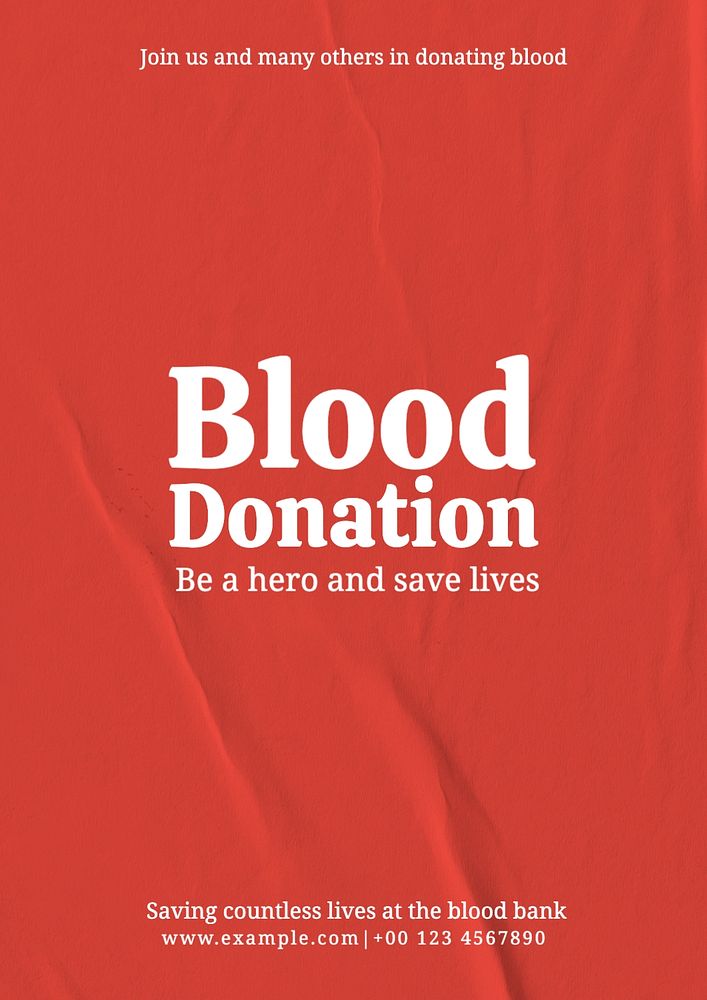 Blood donation poster template