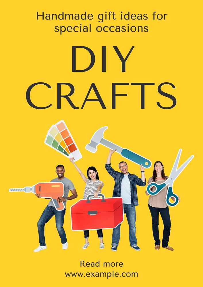 DIY crafts poster template