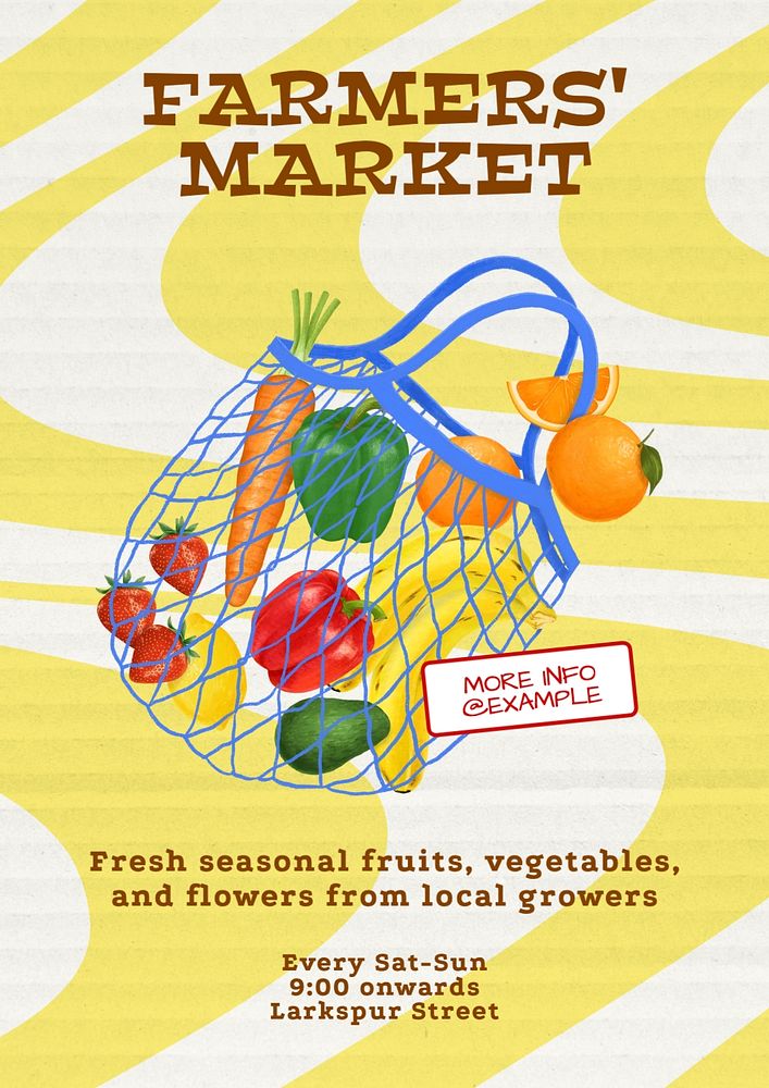 Farmers' market poster template