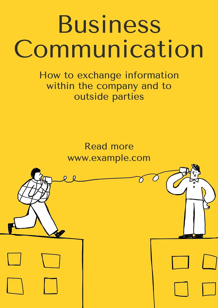 Business communication poster template