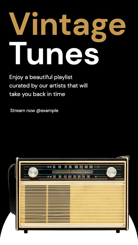 Vintage tunes Facebook story template