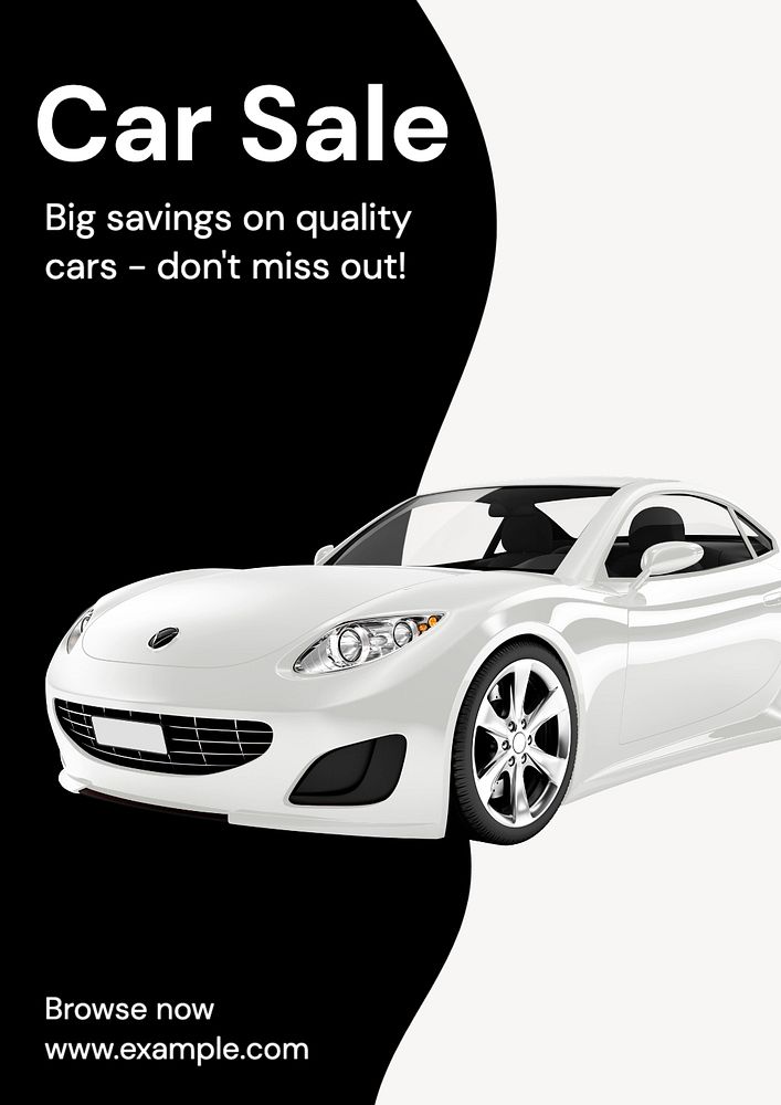 Car sale poster template