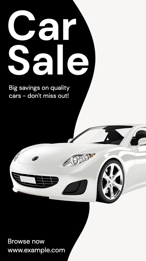 Car sale Facebook story template