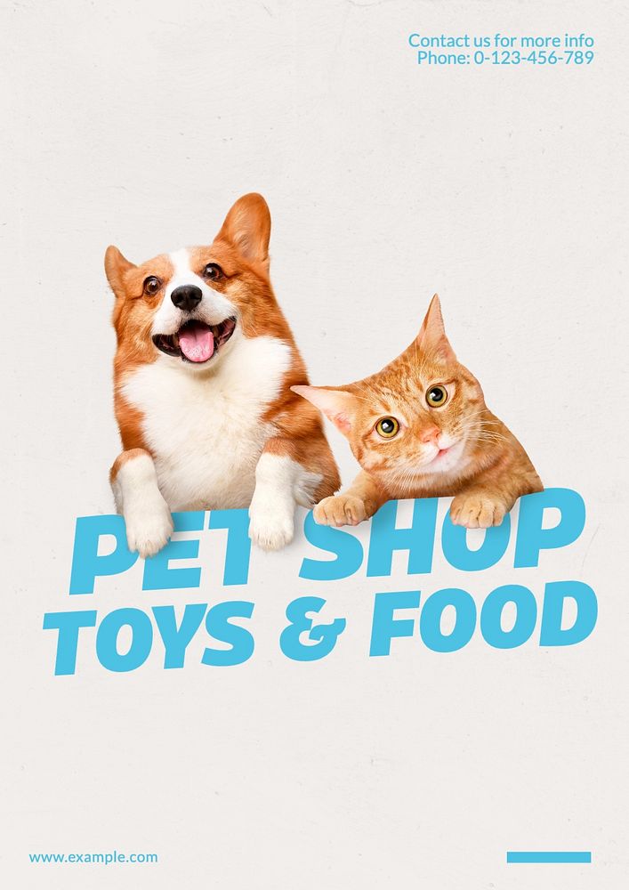 Pet shop poster template