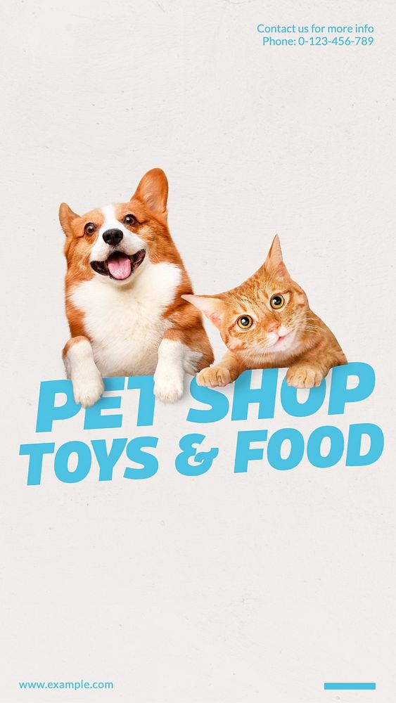 Pet shop Facebook story template