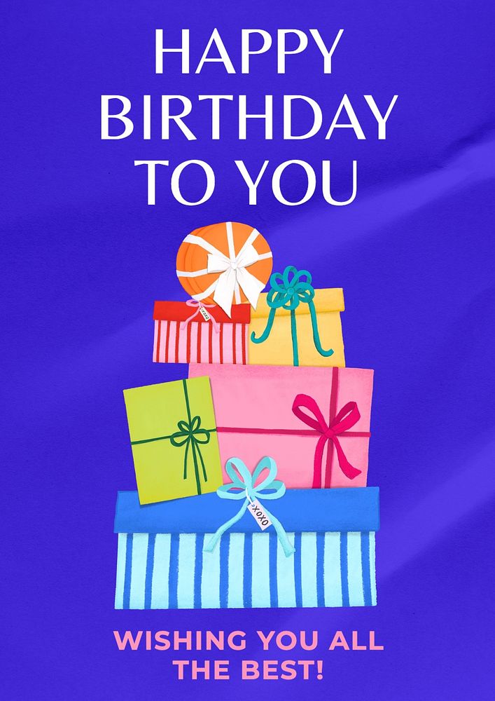 Happy birthday poster template