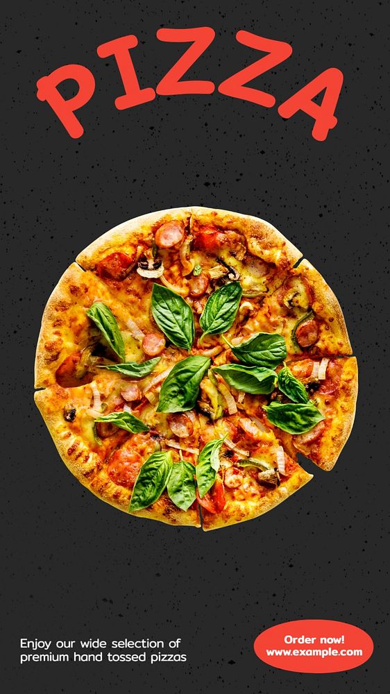 Pizza restaurant Facebook story template