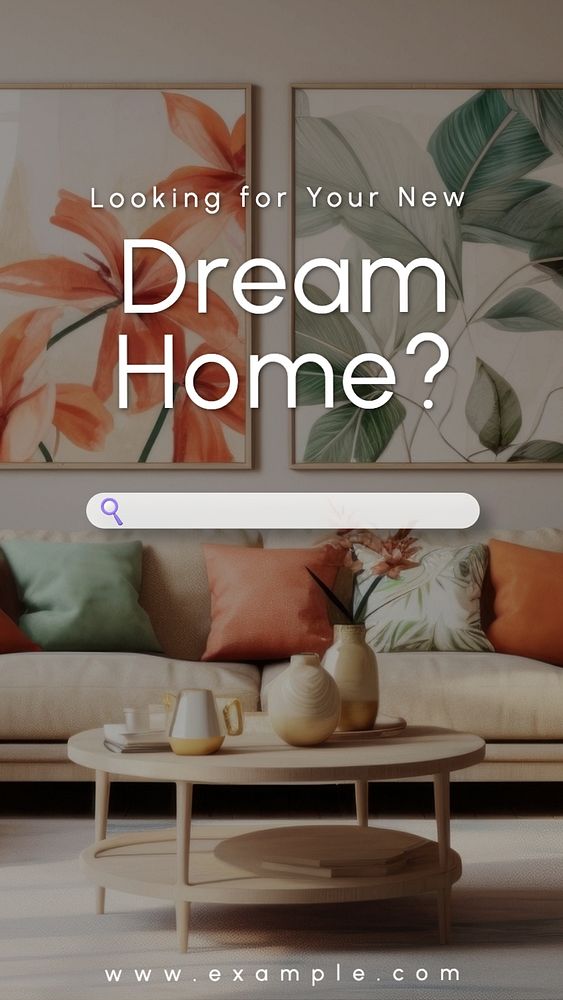 Dream home Facebook story template