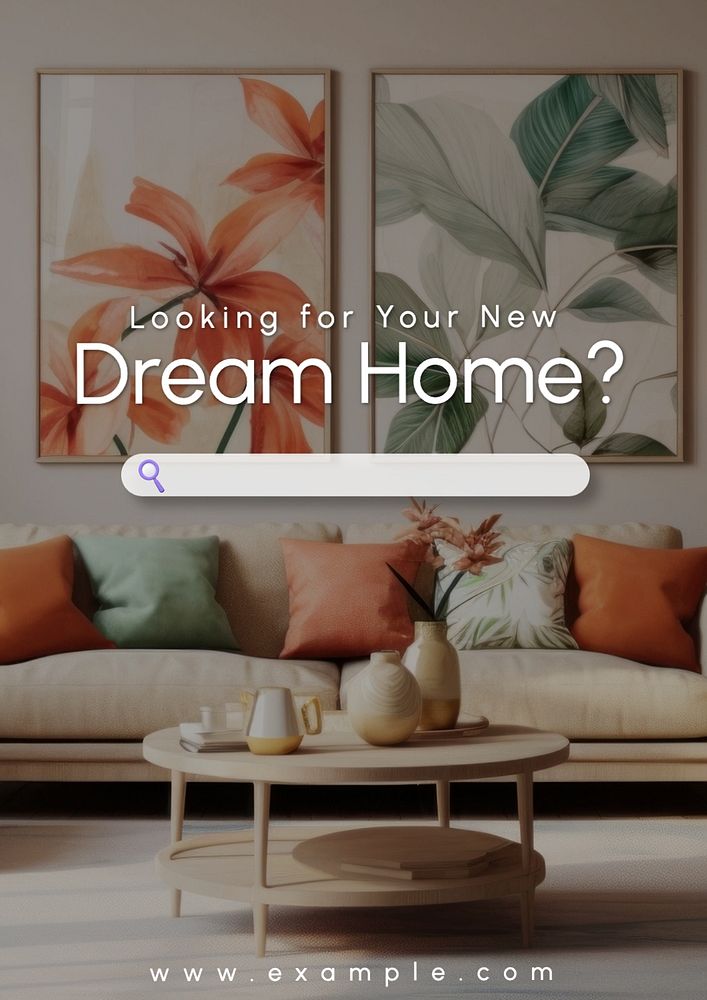 Dream home poster template