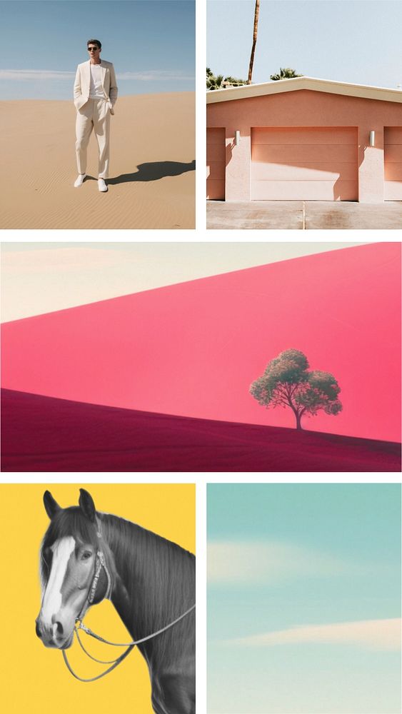 Customizable aesthetic grid photo collage