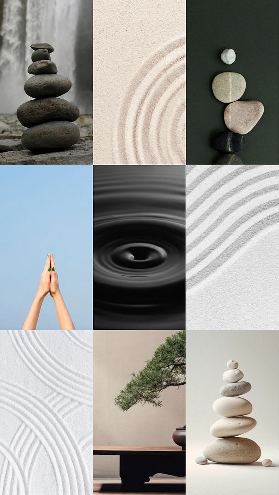 Customizable aesthetic grid photo collage