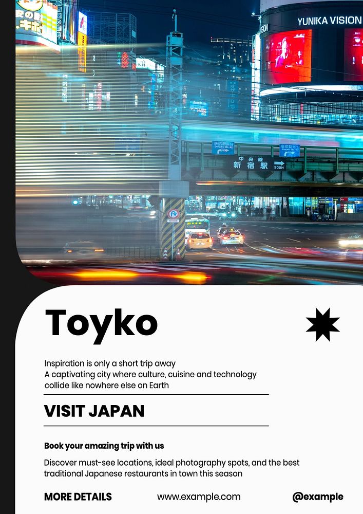 Tokyo trip poster template