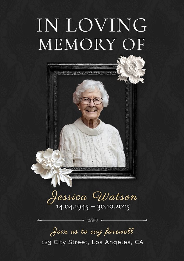 In loving memory poster template Premium Editable Template rawpixel In loving memory poster template Premium Editable Template rawpixel