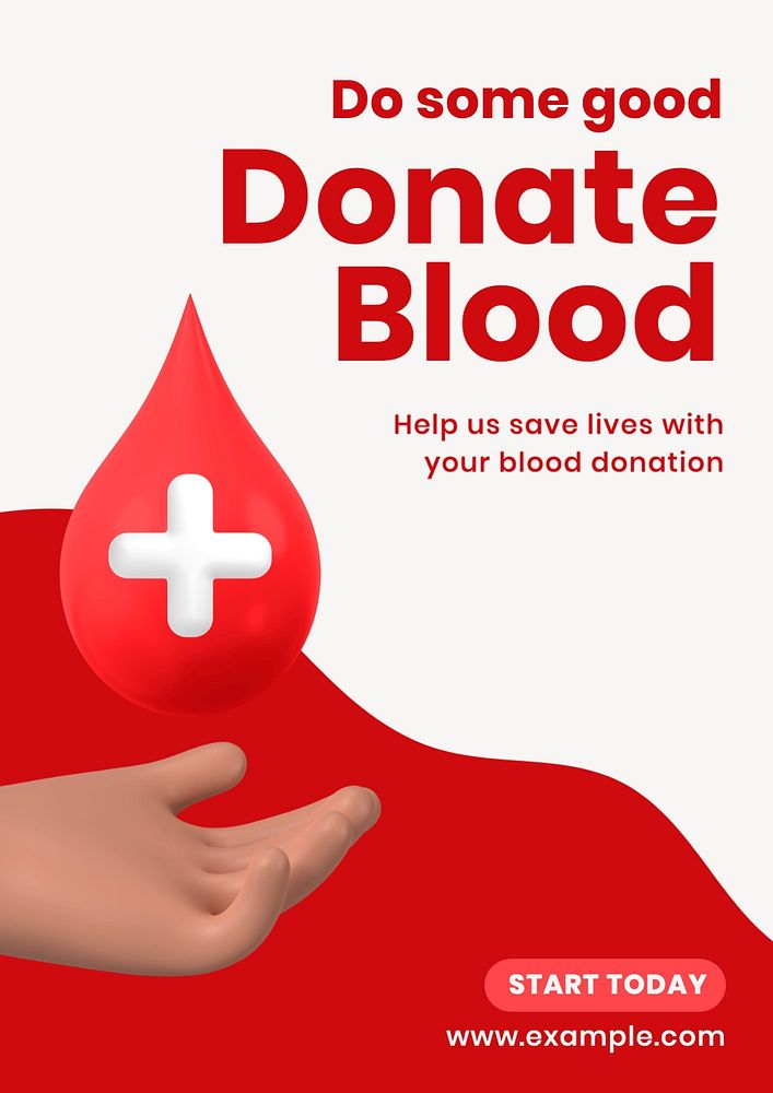 Donate blood poster template | Free Editable Template - rawpixel