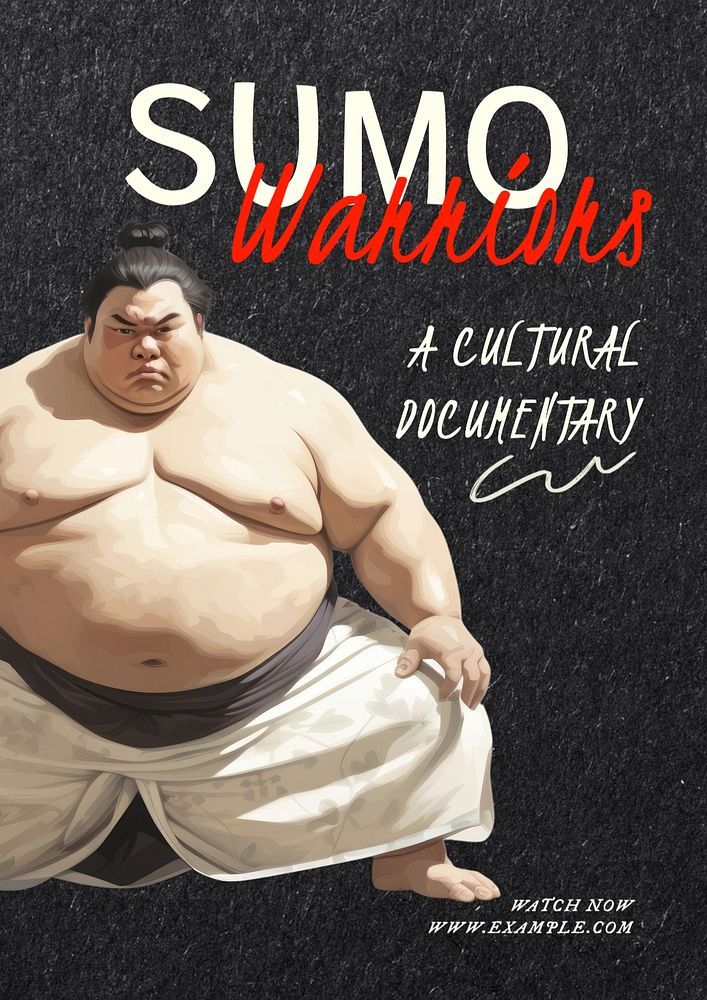 Sumo warriors poster template | Premium Editable Template - rawpixel