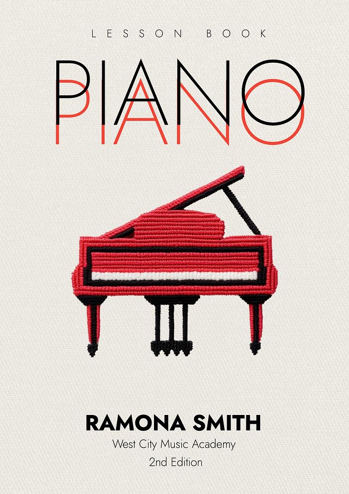 Music lesson book cover template Premium Editable Template rawpixel