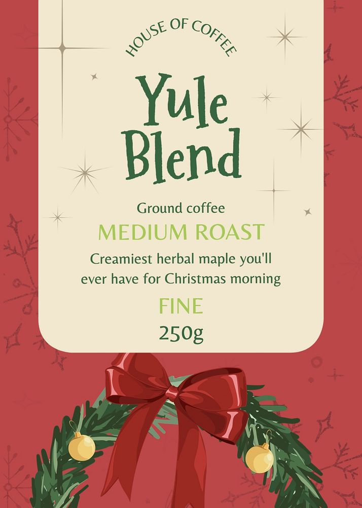 Ground coffee label template, editable | Premium Editable Template ...