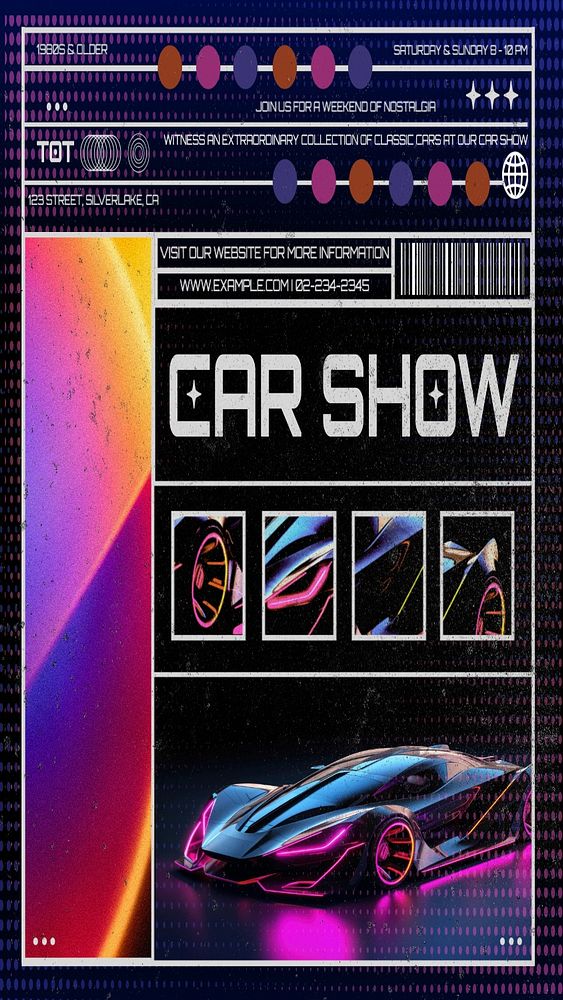 Car show Facebook story template