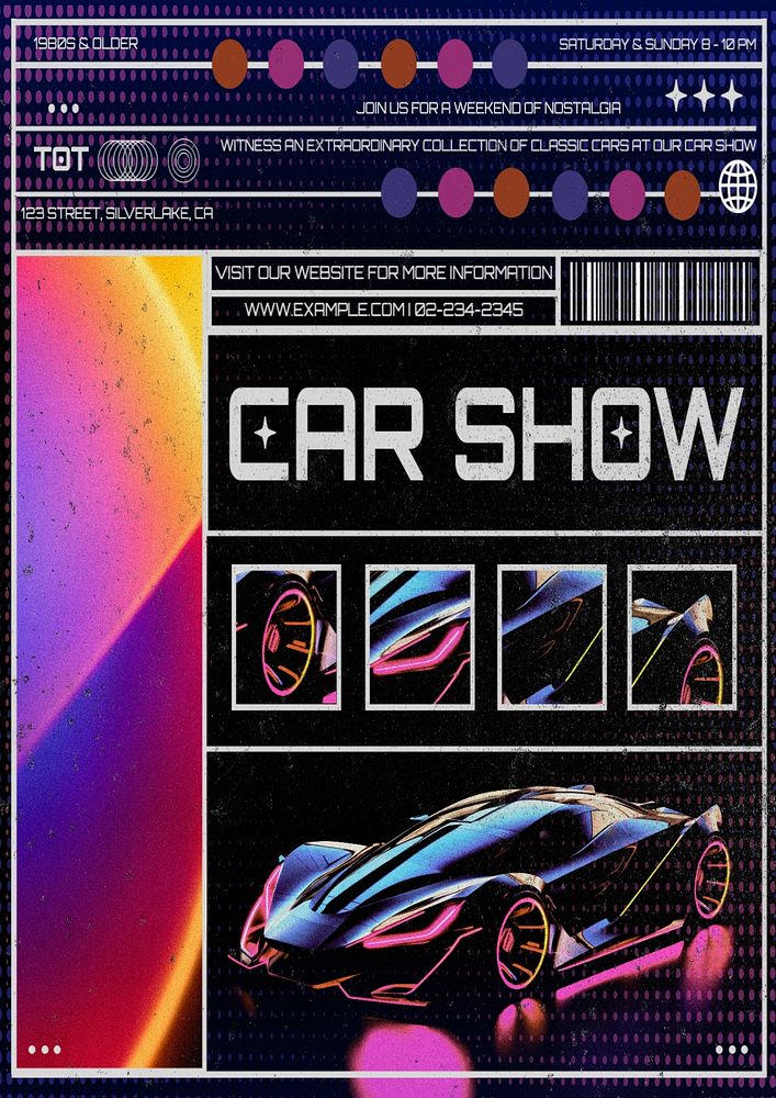 Car show poster template