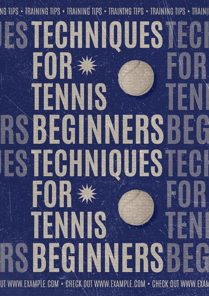 Beginner tennis techniques poster template | Premium Editable Template ...