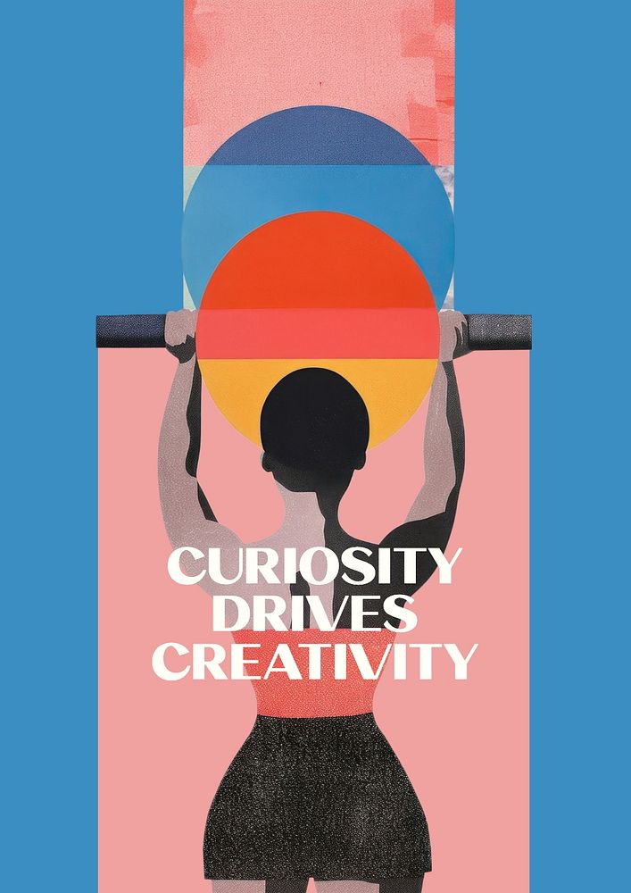 Curiosity & creativity quote poster | Premium Editable Template - rawpixel