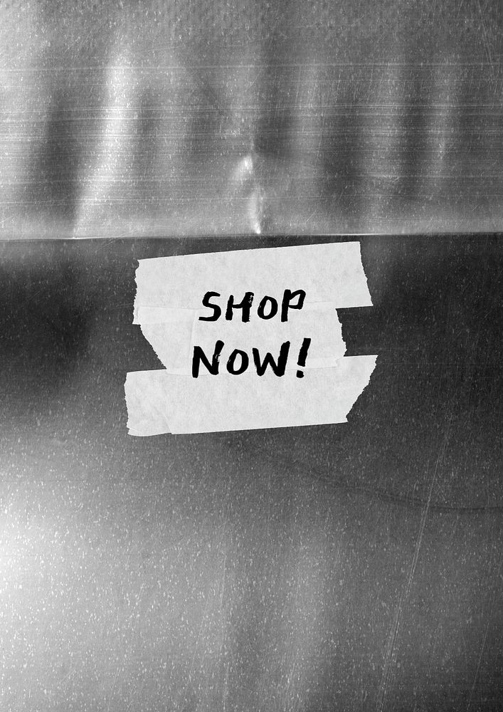 Shop now poster editable template, abstract paper texture design