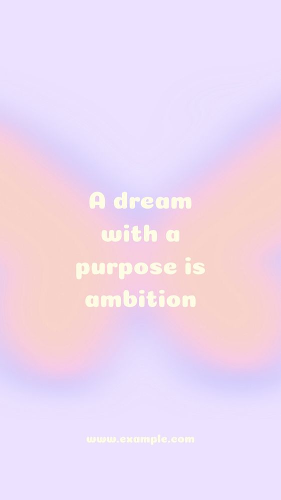 Ambition quote Facebook story template, editable text