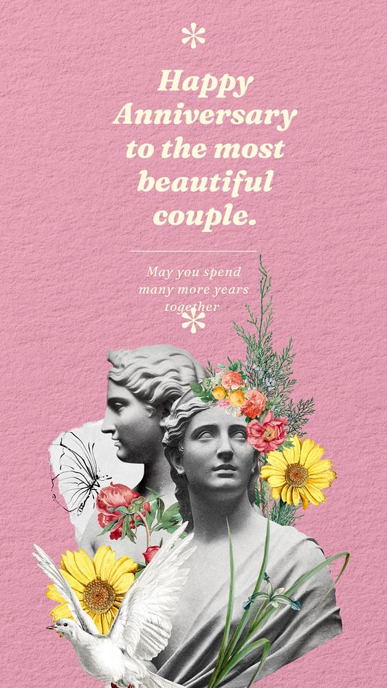 Greek aesthetic Instagram story template, vintage statues remix