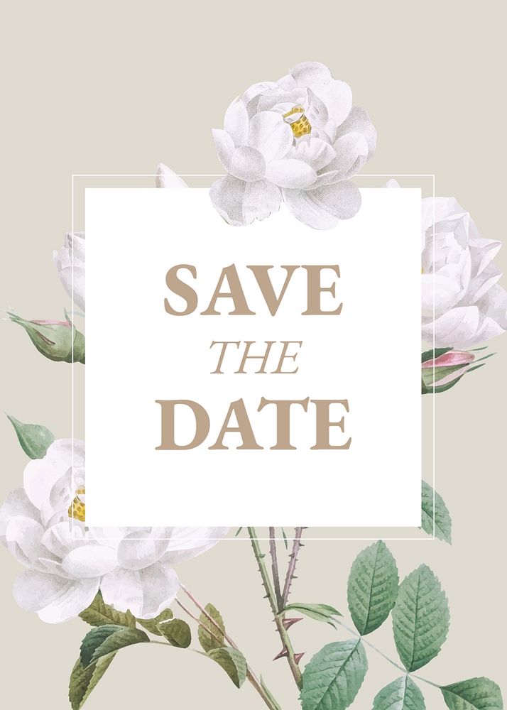 RSVP invitation card template, editable text and floral design