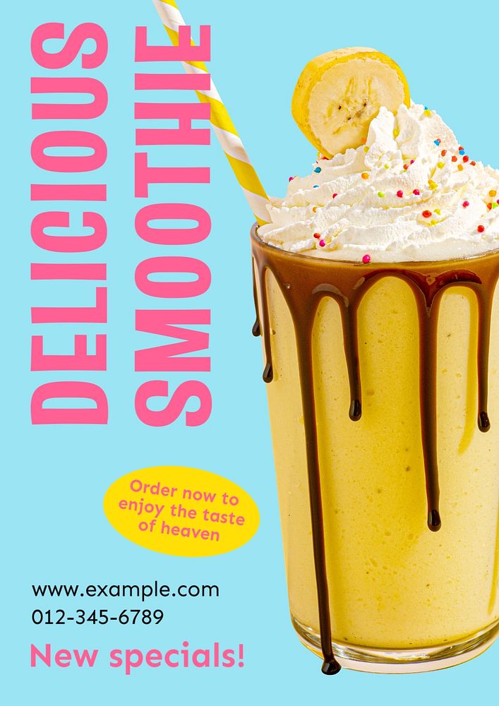 Delicious dessert  poster template, editable text and design