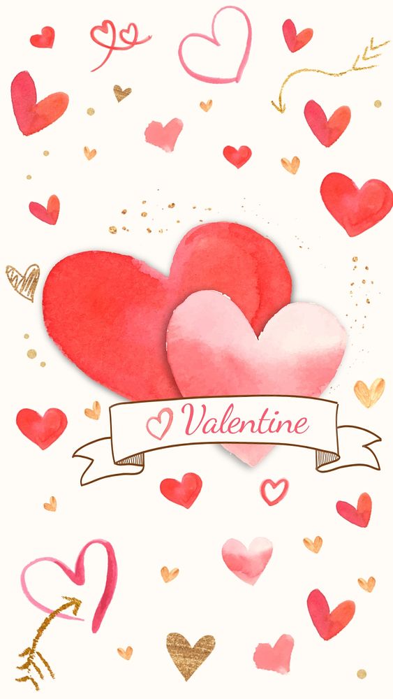 Happy Valentine's card, editable design