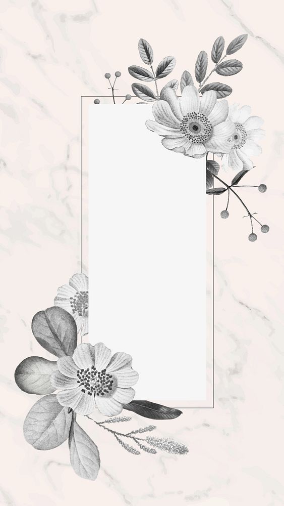 Floral white flower iPhone wallpaper, editable design