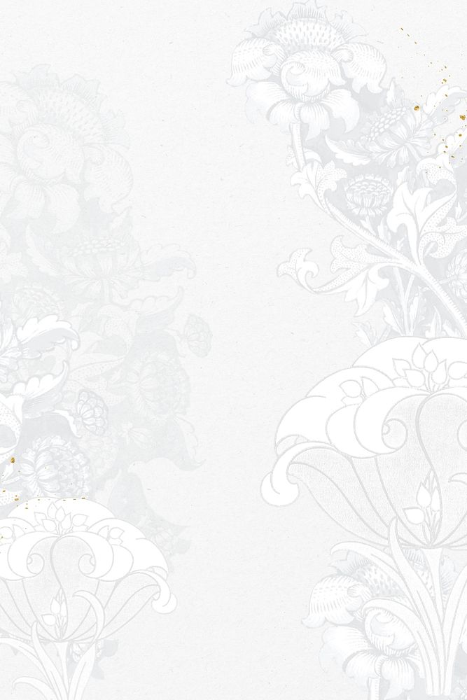 Art nouveau flower background, white vintage ornament illustration. Remixed by rawpixel.